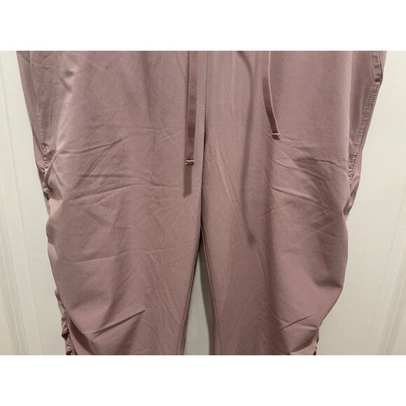 Athleta Attitude Pant Size 6 Pink Drawstring Pockets Rouching Casual Gym Jogger - Picture 3 of 8